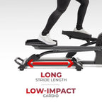 Smart Premium Extra Long Stride Length Programmable Electro-Magnetic Elliptical