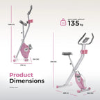 Pink Foldable Magnetic Exercise X-Bike