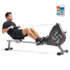 Smart Premium Air and Magnetic Resistance Exercise Rowing Machine