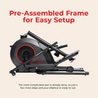 Silent Smart Elliptical Exerciser with 16” Long Stride Training Machine