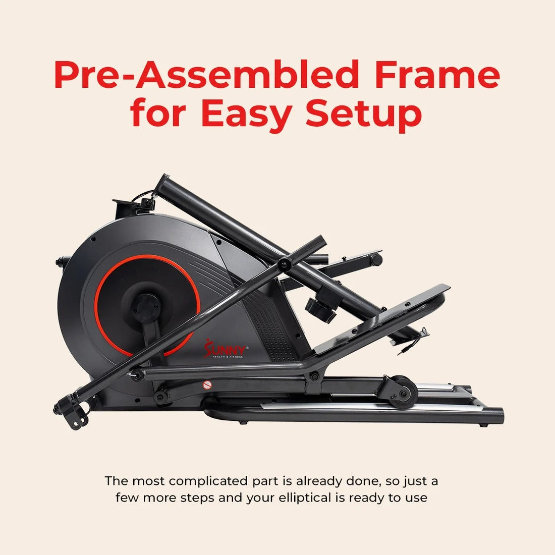 Silent Smart Elliptical Exerciser with 16” Long Stride Training Machine