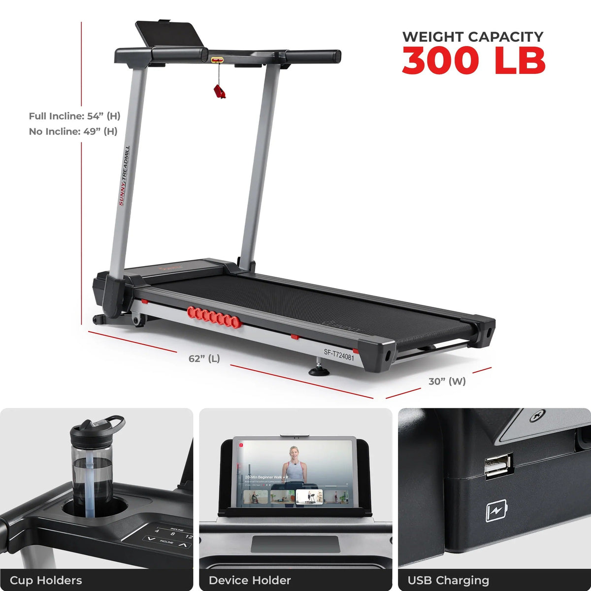Pace 500 Smart Auto Incline Treadmill with Wi-Fi Connectivity