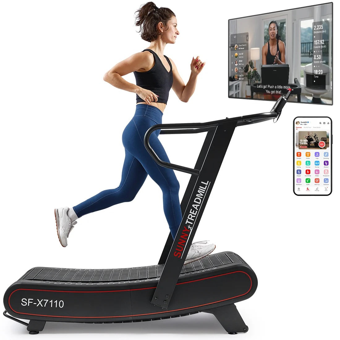 Smart Manual Treadmill With 8 Levels Magnetic Resistance  SF-X7110