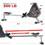 Smart Premium Air and Magnetic Resistance Exercise Rowing Machine
