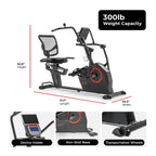 Premium Smart Programmable Electro-Magnetic Resistance Recumbent Elliptical Cross Trainer