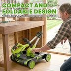 12-Inch Electric Weed Wacker & Eater with Detachable 4-Wheel Base