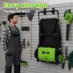 22-Inch Push Lawn Sweeper & Leaf Collector with 100L Hopper