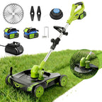 12-Inch Electric Weed Wacker & Eater with Detachable 4-Wheel Base