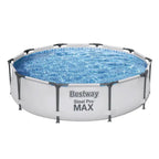 Bestway Steel Pro MAX 10’x30″ Round Above Ground Outdoor Swimming Pool with Pump