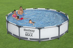 Bestway Steel Pro 12ft x 30in Frame Above Ground Pool Set with Pump