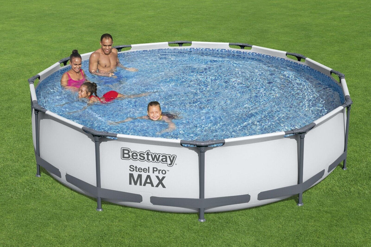 Bestway Steel Pro 12ft x 30in Frame Above Ground Pool Set with Pump