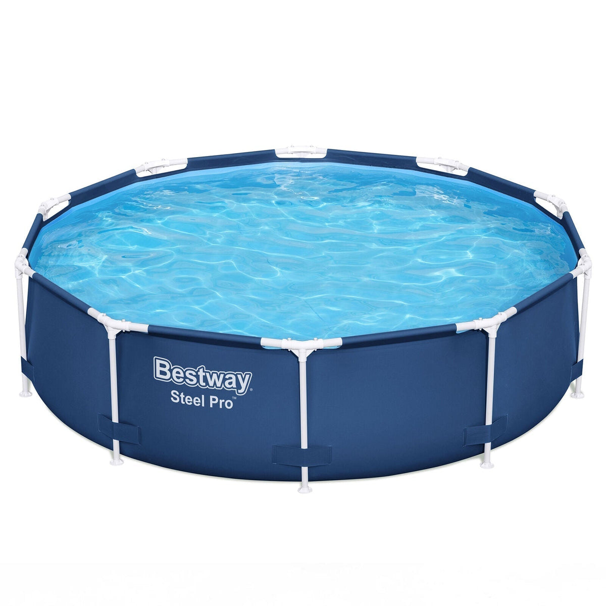 Bestway Steel Pro 10’x30″ Round Above Ground Swimming Pool Set with Filter Pump