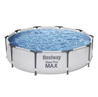 Bestway 12′ x 30″ Steel Pro Frame Max Round Above Ground Swimming Pool with Pump