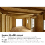 Best barns Hampton 12×24 Wood Storage Shed Kit Installation Included