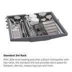 Bosch  300 Series 24 in. Stainless Steel Front Control Tall Tub Dishwasher with Stainless Steel Tub and 3rd Rack, 44dBA
