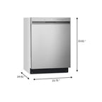 LG 24 in. in Stainless Steel Front Control Dishwasher with NeveRust Stainless Steel Tub and Dynamic Dry