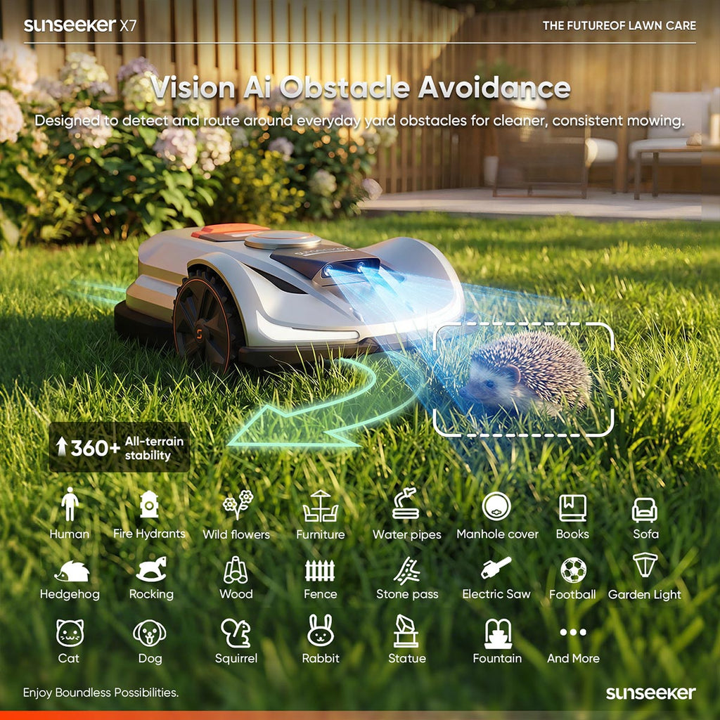 Sunseeker X7 Wireless AI Robot Lawn Mower