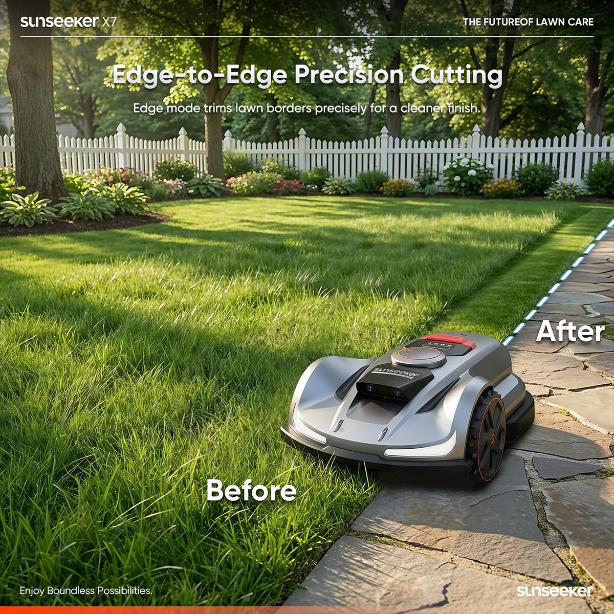Sunseeker X7 Wireless AI Robot Lawn Mower