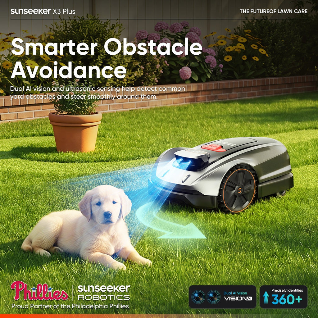 Sunseeker X3 Plus Wireless AI Robot Lawn Mower
