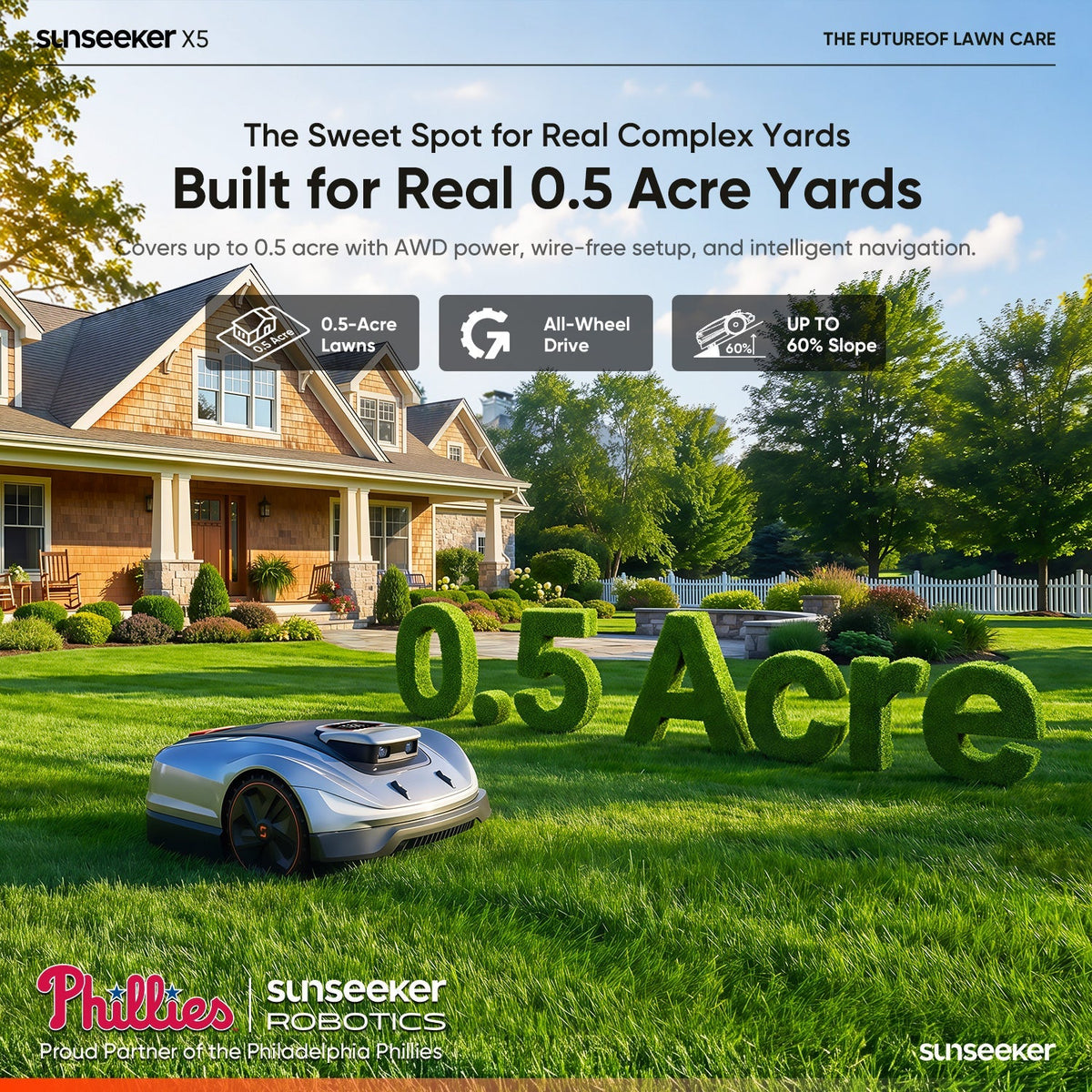 X5 Wireless AI Robot Lawn Mower