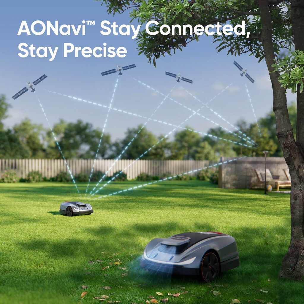 Sunseeker X5 Wireless AI Robot Lawn Mower with Protective Garage Shelter