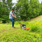 Yard Force YF22-HWT High-Wheeled Trimmer Gas Powered Walk-Behind 22″ 163cc Engine New